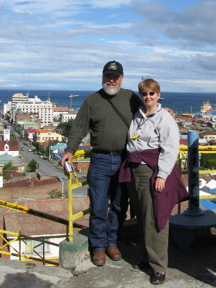 Jim & Mary with Punta Arenas