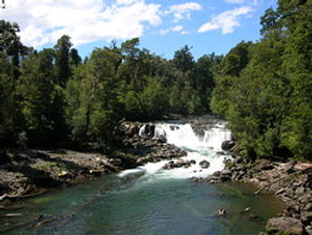 Waterfall at Puyehue National Park